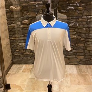 PUMA athletic golf shirt size large 92% POLYESTER